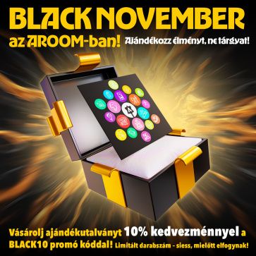 BLACK NOVEMBER az AROOM-ban: Ajándékozz élményt! BLACK10 – 10% kedvezmény-img